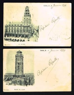 Two Early Postcards of Calais, France, 1899