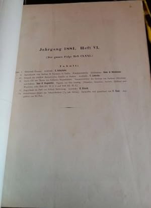 JAHRGANG 1881. HEFT VI (DER GANZEN FOLGE HEFT CLXXL). LIBRO SIN TITULO ORIGINAL, SON TODO LAMINAS...