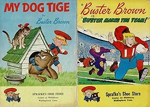 "MY DOG TIGE" & "BUSTER BROWN MAKES THE TEAM" (2 COMIC BOOKS, 1957, 1959)