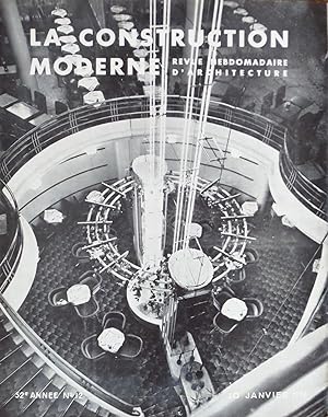 LA CONSTRUCTION MODERNE Revue hebdomadaire d'architecture 52e année n° 12 10 Janvier 1937
