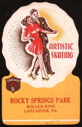 Roller Skating Ring Decal, 1930s - Lancaster, PA