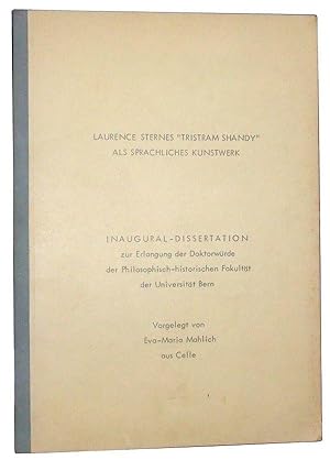 Laurence Sternes "Tristram Shandy" als Sprachliches Kunstwerk. Inaugural-Dissertation zur Erlangu...