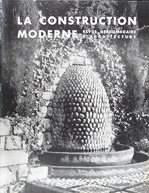 LA CONSTRUCTION MODERNE Revue hebdomadaire d'architecture 54e année n° 31 & 32 2 & 9 Juillet1939