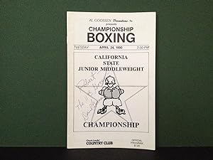Al Goossen Promotions, Inc. Presents Championship Boxing - Tuesday, April 24, 1990 - California S...