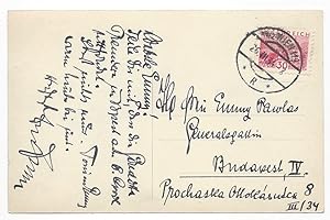 Franz Lehár's Holograph Postcard to His Sister