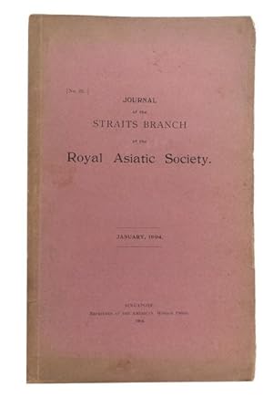 Journal of the Straits Branch of the Royal Asiatic Society. January, 1894. [Issue No. 25]