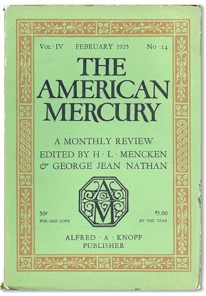 The American Mercury, Vol. IV, no. 14, February, 1925
