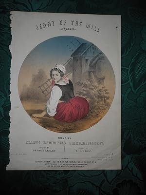 Jenny of the Mill. Ballad. with Full Colour Lithographic Cover by S. Rosenthal = Sheet Music COVE...
