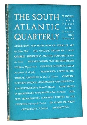 The South Atlantic Quarterly, Volume 62, Number 1 (Winter 1963)