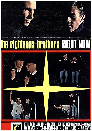 The Righteous Brothers Right Now!AND A SECOND RIGHTEOUS BROTHERS VINYL LP, You've Lost That Lovin...