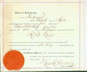 Deed of Sale, R. B. Lane to F. J. Huggins, April 30, 1885.
