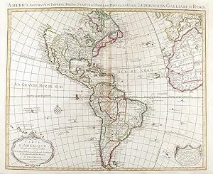 Carte D'Amerique Dressée pour l'Usage du Roy.1739. America Accurate in Imperia, Regna, Status & P...