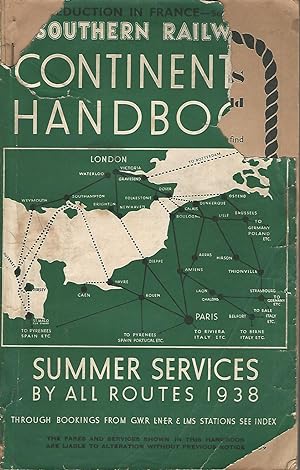 Southern Railway Continental Handbook Summer Services 1938.