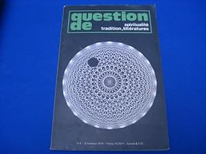 Question de Spiritualité tradition littératures. N°4