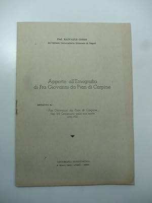 Apporto all'etnografia di Fra Giovanni da Pian di Capine