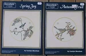 Serendipity Designs: Spring Joy; (with) Autumn Fruit; -(2 illustrated cross stitch guides)