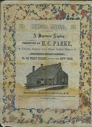 Washington's Headquarters in Newburgh, illustrated on a Japanese napkin, advertising by H.C. Park...