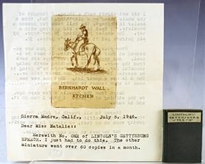 Lincoln's Gettysburg Speech. Together with: two TLs from Bernhardt Wall to Natalie Williams and a...