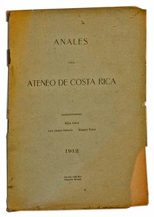 Anales del Ateneo de Costa Rica. Tomo I, Núm. 1 (Mayo 1912)