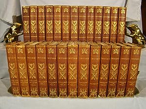 The Works of Washington Irving Bibliophile Edition limited to 1000 in 26 volumes ¾ morocco art no...