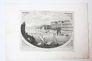 [Antique print, etching and engraving, Rome] Veduta del Porto di Ripa.; From:'Nuova Raccolta di 2...
