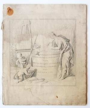 [Antique prints album, 1790] TEEKENBOEK DER PROPORTIEN VAN'T MENSCHELIJKE LIGCHAAM, Geïnventeerd ...