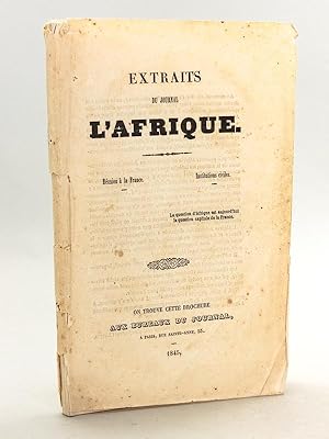 Extraits du Journal l'Afrique [ Edition originale ] Réunion à la France - Institutions civiles
