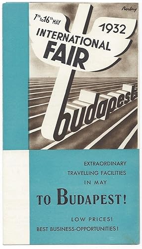 International Fair Budapest,1932. [Advertisment.]