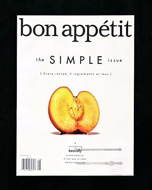 Bon Appétit - August, 2017. 'The Simple Issue'. New 'Basically' Website; Eat a Peach; Sun, Surf &...