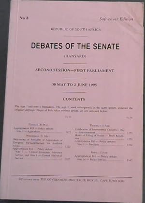 Republic of South Africa - Debates of the Senate - Second Session - First Parliament : 30 May to ...