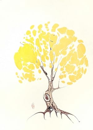 Ginko Tree Original Marbled Graphic