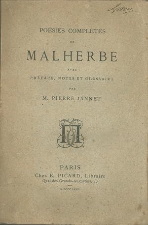Poésies complètes de Malherbe