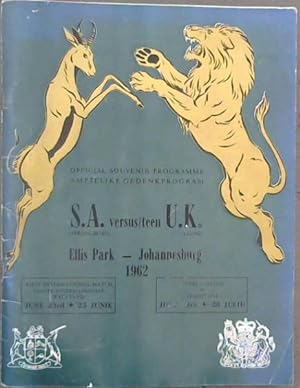 Official Souvenir Programme / Amptelike Gedenkprogram S. A. (Springboks) versus/ teen U. K. (Lion...