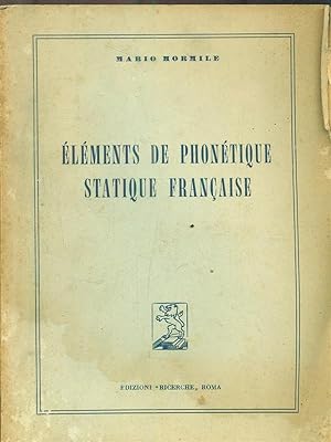 Elements de phonetique statique francaise
