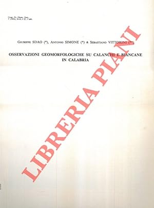 Osservazioni geomorfologiche su calanchi e biancane in Calabria.