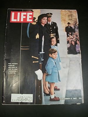 Life Magazine, December 6, 1963, Vol. 55, No. 23 (Jacqueline, Caroline, and John Jr. Kennedy on C...