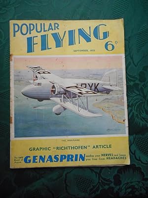 Popular Flying. Vol II, No 6, September 1933 Includes "The BLUE ORCHID" - A BIGGLES Story