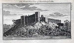 SHROPSHIRE SHREWSBURY CASTLE Original Antique Copper Engraved Print 1770