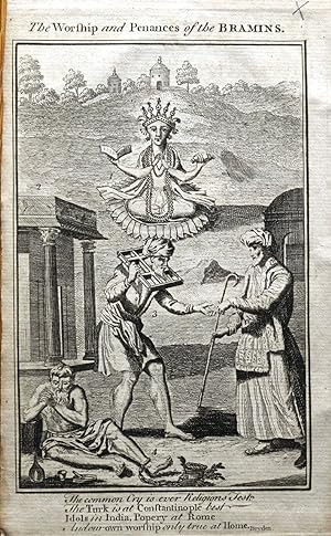 HINDUISM BRAHMINS WORSHIP & PENANCES Original Antique Print 1751