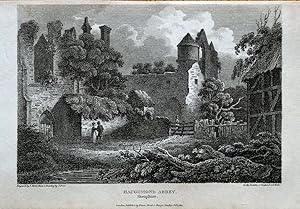 SHROPSHIRE SHREWSBURY HAUGHMOND ABBEY Orig Copper Engraved Antique Print 1811