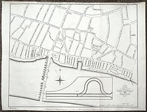 Antique Map LONDON DOCKS, FREE QUAYS & STREET PLAN, LONDON BRIDGE TO TOWER 1799