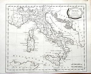 Antique Map ITALY, Barlow Copper Engraved c 1806