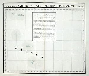Antique Map BASS Is. AUSTRAL Is. FRENCH POLYNESIA , PACIFIC, VANDERMAELEN 1827