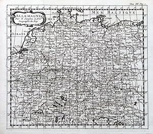 Antique Map GERMANY & NETHERLANDS, ALLEMAGNE N.Sanson original 1721