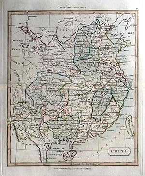 Antique Map CHINA TAIWAN HAINAN Original Hand Coloured 1821