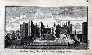 SHROPSHIRE TONG CASTLE Original Copper Engraved Antique Print c1770