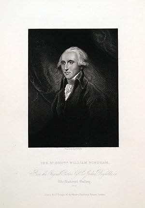 WILLIAM WINDHAM, British politician, original antique portrait print c1830