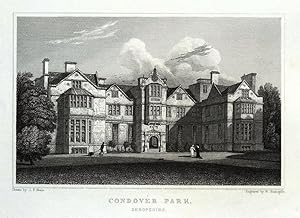 CONDOVER PARK, SHROPSHIRE original antique print 1831