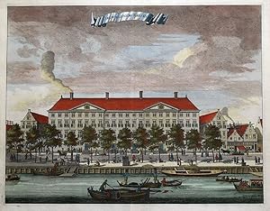 Antique Print AMSTERDAM, AALMOEZENIERS WEESHUISS, PRINSENGRACHT, Commelin 1693
