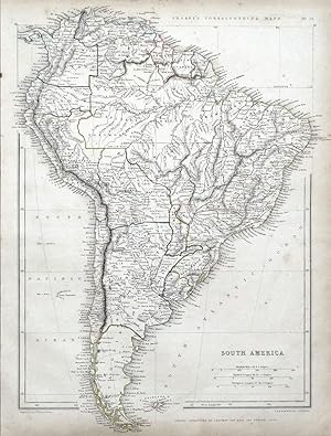 Antique Map SOUTH AMERICA, Sharpe original 1849